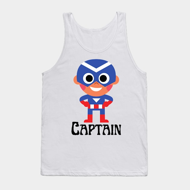 Avonger Captain Super Hero | Light Colors Combination Tank Top by Designmagenta